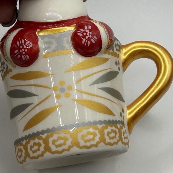 Set of 3 Temptation Ornaments Tea Cup Old World Confetti Pattern Holiday Santa - Picture 16 of 16